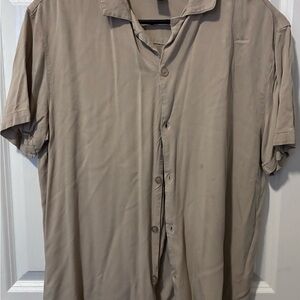 Forever 21 Men's Short Sleeve Shirt in Beige
